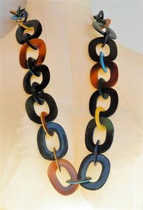 Collar de cuerno de búfalo, collar hecho a mano, collar de bisutería de moda. - Product Image 6