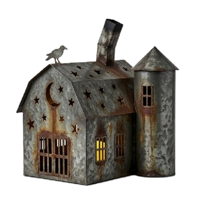 Nuevo Portavelas Rústico de Metal Galvanizado, Farol de Zinc Vintage para Velas de Té, Decoración Navideña para Mesa - Product Image 5