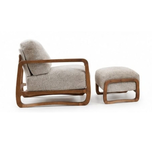 Solid Wood Living Room <b>Sofa</b> Set with <b>Lounge</b> Chair Ottoman and Coffee Table Modern Home Hotel Apartment Furniture Project - Product Image 3