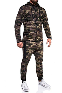 Conjunto de Pantalones y Sudadera de Forro Polar 2 en 1 para Hombre, Ropa de Calle de Invierno, 100% Algodón, Transpirable, de Secado Rápido, Cintura Elástica, Diseños Sólidos/a Cuadros - Product Image 3