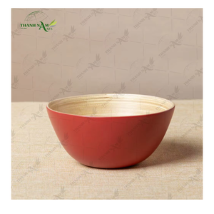 Nouvelle conception, ensemble de vaisselle jetable en bambou personnalisé, écologique, imperméable, construction solide, bol à salade, service de nourriture - Product Image 1