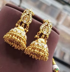 Collier traditionnel polonais de qualité supérieure de conception unique exclusive de ton or ensemble avec boucles d'oreilles pour les femmes pour le mariage - Product Image 2