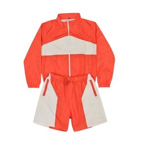 High Quality Custom Windproof Men’s Nylon Streetwear Windbreaker Two Piece <b>Set</b> Lightweight Breathable Zipper Jacket Shorts - Product Image 1
