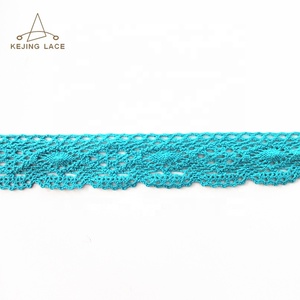 Adorno de encaje de algodón 100%, adornos de encaje <span class=keywords><strong>Cluny</strong></span> festoneado de 5cm para ropa - Product Image 2