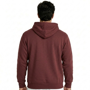 Vente en gros de sweats à capuche unisexes en molleton épais d'automne, coupe oversize, 100% coton de haute qualité, vierges pour impression de logo personnalisée - Product Image 2