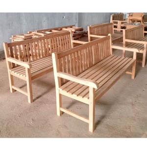 Banco de jardín clásico de teca sólida para uso en exteriores, patio o parque, resistente a la intemperie para aplicaciones exteriores - Product Image 1