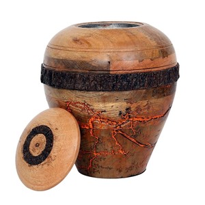 Hot Selling Handcrafted Mango Wood And Blue Epoxy Resin Pet Cremation Urn For Dog & Cat Ashes Hand Carved <b>Memorial</b> <b>Keepsake</b> Urn - Product Image 4