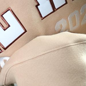 Sweat-shirt à col montant 100% coton avec broderie appliquée, col large, URBAN PRODUCTIONS - Product Image 4