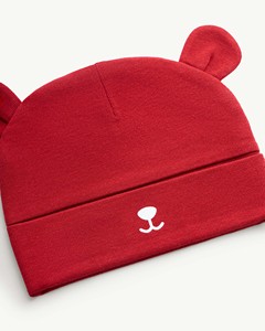 Gorro de Bebé con Orejas de Oso Mamachéri, Color Crema, Estampado Animal, con Puño, para Recién Nacidos, Bebés y Niños Pequeños, Unisex, ODM Vietnam 21F26HATB001J - Product Image 4