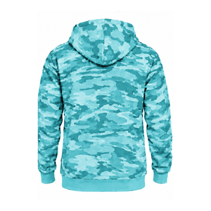 Sweat à capuche Aqua Camo pour homme, personnalisé, imprimé camouflage, en polaire, avec poche kangourou, cordon de serrage, manches longues, décontracté - Product Image 2