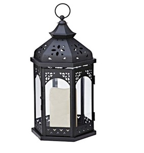 New Luxury Hanging Square shape Home Decor Stainless Steel Metal Candle <b>Lantern</b> With <b>Black</b> Color Finished for Home & Garden - Product Image 5