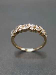 แหวนหมั้นเพชรทรงมาร์คีส์สองแถว ดีไซน์โดดเด่น ทำจากทองคำขาว 14K - Product Image 3