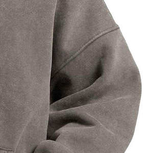 เสื้อฮู้ดดี้ผู้ชายทรงหลวมคุณภาพสูง ลายตัวอักษรสองแถวที่อก ผ้าฝ้าย 100% สไตล์วาร์ซิตี้ โลโก้ด้านหน้า ระบายอากาศได้ดี - Product Image 3