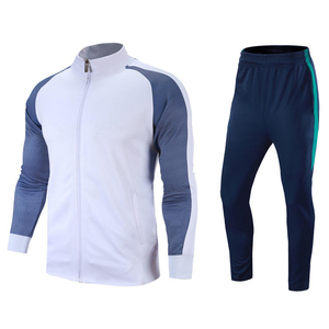 Survêtement gris bleu pour homme, sweat-shirt sportif à manches longues avec fermeture éclair intégrale et poches latérales, séchage rapide, coupe classique, idéal pour l'automne - Product Image 3