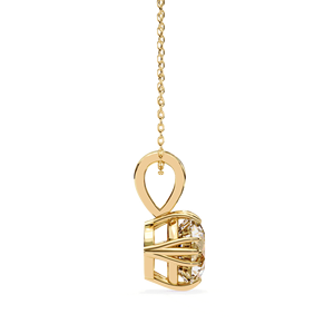 Joyería Fina, Colgante Solitario con Diamante Cultivado en Laboratorio de Corte Brillante Redondo de 2 Quilates, Oro Sólido de 18K para Mujer, Cadena Incluida - Product Image 2