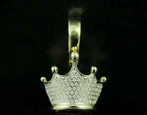 Colgante de Corona de Rey de Diseño, Plata 925, con Incrustaciones de Diamantes, Joyería Hip Hop para Hombre, Colgante de Moda - Product Image 1