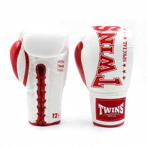 Nouveautés : Gants de boxe en cuir bleus personnalisables avec logo, à fermeture auto-agrippante, pour le kick-boxing et les arts martiaux - Product Image 3