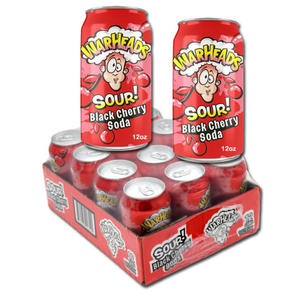 WARHEADS SOUR Black Cherry SODA CAN 355ML  Soda fruitée acidulée avec les saveurs classiques de Warheads - Product Image 3