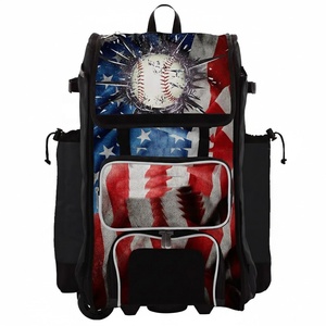 Sacs de baseball et de softball sur roulettes personnalisés pour le sport, sacs à bâtons à roulettes, sacs à dos à roulettes pour bâtons - Product Image 1