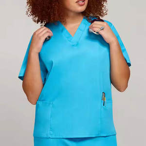 Professional Medical Scrub <b>Set</b> for Nurses <b>Doctors</b> and Healthcare Workers Comfortable V Neck Hospital Uniform Custom OEM ODM - Product Image 3