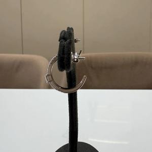 Pendientes de Aro de Oro de 14K con Diamante Cultivado en Laboratorio, Diamante Redondo Decorativo, Joyería Fina Minimalista, Elegante Regalo para Mujer - Product Image 2