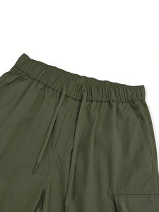 Shorts cargo pour homme en coton 100% - Style décontracté pour l'été - 6 poches - Tissu en toile - Idéal pour les tenues décontractées - Product Image 6