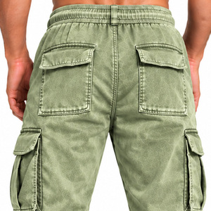 <b>Cargo</b> <b>Joggers</b> <b>Mens</b> 100% Cotton Factory Exporter OEM ODM Private Label Bulk Orders Custom Casual Streetwear Utility Pants Outdoor - Product Image 6