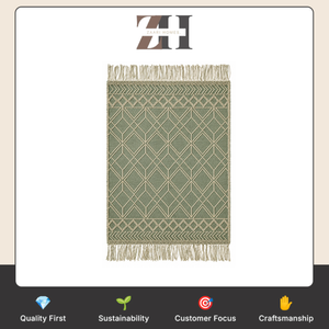 Alfombra de Lana Tejida a Mano Mira, Revestimiento de Suelo Texturizado Hecho a Mano, Alfombra Contemporánea de Lana Natural para Decoración de Interiores - Product Image 6