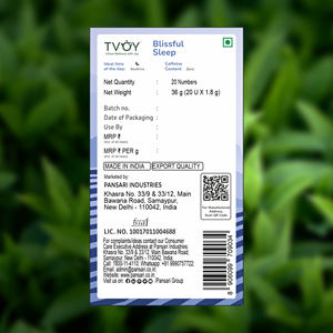 Thé vert Tvoy Blissful Sleep, 20 sachets de thé de 1,8 g, aide naturelle au sommeil et au relaxant - Product Image 5