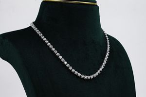 Luxury Moissanite Tennis Necklace Hip Hop Jewellery <b>Iced</b> Out Diamond Look <b>Chain</b> Wedding Party Statement Shine - Product Image 2