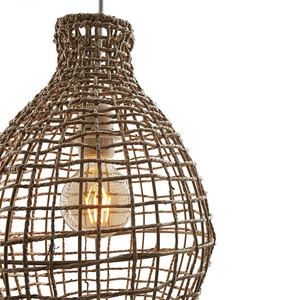 Wholesale Price Vietnam Seagrass Lampshade Handmade Wicker <b>Light</b> Shade for Hotel Restaurant - Product Image 4
