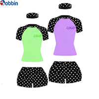 Set Celana Pendek Wanita Trendi Logo Kustom Motif Titik-titik Bando Musim Panas 2 Pcs Set Celana Pendek Wanita Kasual Set Kustom Streetwear