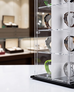 Elegant Transparent Acrylic Watch Jewelry Display Case for Design Easy Assembly Freestanding for Customized Organizer - Product Image 1