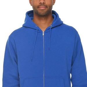 Sweat à capuche zippé tendance pour homme, automne, polyester/coton, coupe classique, chaud, style streetwear, OEM ODM, broderie personnalisée, bleu, décontracté - Product Image 6
