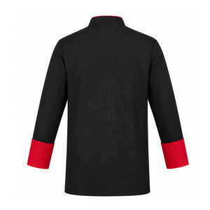 Veste de chef de qualité supérieure en coton/polyester pour le personnel de cuisine des restaurants, tissu respirant, manches longues. - Product Image 2