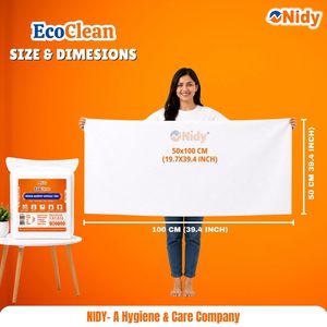 NIDY Disposable Towel 50x100 CM 80 GSM Medical Grade Non-Woven Eco-Friendly <b>Waterproof</b> Salon Spa Hospital Travel Pack 10 OEM ODM - Product Image 2
