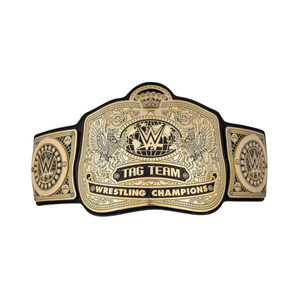 Cinturón de Campeonato de Lucha Libre en Parejas de la WWE, Personalizable, de Alta Calidad, Dorado y Negro, Cinturón Deportivo Personalizado, Cinturón de Título Coleccionable - Product Image 1