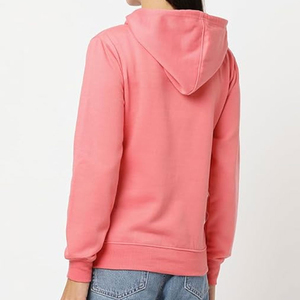 Sudadera con Capucha Rosa para Mujer, de Forro Polar, Manga Larga, Tejido de Algodón Transpirable, Ecológica, de Secado Rápido, Color Sólido, Informal, para Otoño - Product Image 4