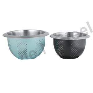 Colador de acero inoxidable Cesta de frutas Suministro directo de fábrica Colador multiusos Cesta de verduras Colador sin mango - Product Image 1