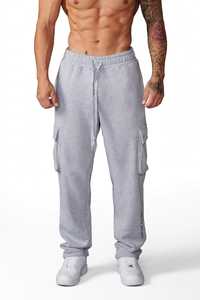 Pantalones Deportivos Grises para Hombre ONETEN, Pantalones Casuales con Cordón y Cintura Elástica, Pantalones Jogger para Otoño - Product Image 3