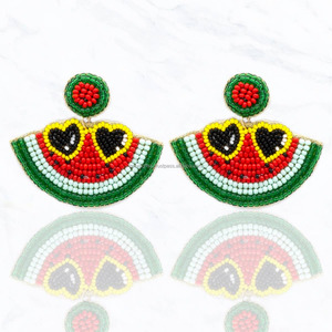 Pendientes de Aro con Cuentas Estilo Boho Maraca, Coloridos, Hechos a Mano, Lindos, para Festivales y Fiestas, Joyería Unisex, Accesorio de Moda - Product Image 6