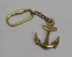 Solid Brass <b>Anchor</b> Keychain Shiny Polished Gold Finish Nautical Marine Key Ring for Sailors <b>Boat</b> Owners and Coastal Gifts - Product Image 3