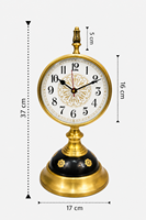 Horloge de table victorienne en laiton avec design inspiré de Londres, horloge de bureau ronde antique, horloge décorative vintage pour la maison ou le bureau