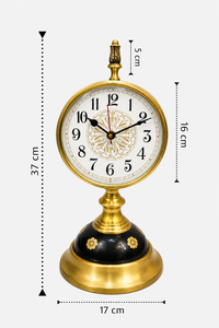 Horloge de table victorienne en laiton avec design inspiré de Londres, horloge de bureau ronde antique, horloge décorative vintage pour la maison ou le bureau - Product Image 3