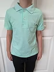 Polo de golf pour hommes et garçons grande taille à manches courtes, en polyester/coton, anti-plis, respirant, séchage rapide, double épaisseur, haute qualité - Product Image 4