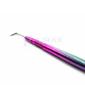 Outil professionnel d'isolation pour rehaussement de cils en acier inoxydable avec manche vert et rose pour lifting des cils - Product Image 2