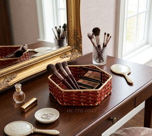 Panier de rangement en rotin vintage Weavora Terrava - Design tissé artisanal, gain de place et multifonctionnel pour la décoration de la maison - Product Image 6