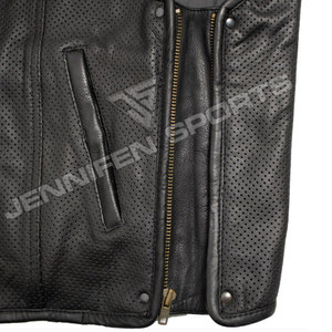 Chaleco de Cuero para Motociclistas al por Mayor, Chaleco de Cuero Premium para Motociclistas, Resistente al Agua y al Viento para Invierno - Product Image 4
