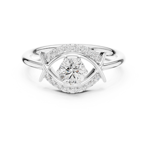 Anillo de Compromiso Solitario Minimalista para Mujer, Oro Sólido de 14K, Diamante Cultivado en Laboratorio de 0.50 Ct, Corte E, Claridad VVS VS, Certificado IGI - Product Image 6