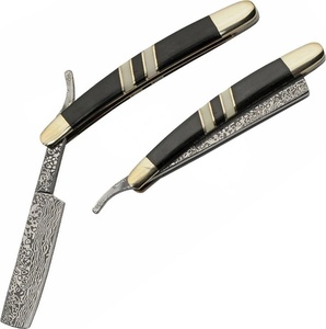 Couteaux de chasse et de survie en acier Damas fait main, ultra-affûtés, avec manche en Micarta et étui en cuir, Pasha Enterprises - Product Image 6